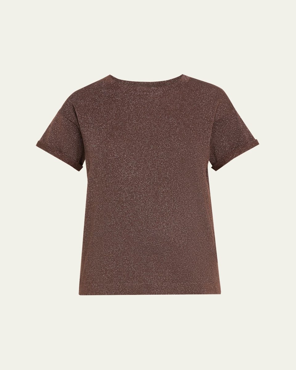 Short Sleeve Lurex Cashmere Shirt